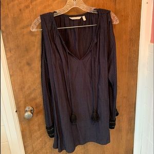Soft Surroundings cold shoulder beaded cuff tunic